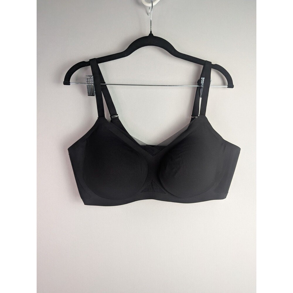 Honeylove CrossOver Bra XL 38D/DD LWBR0302V3 Black Wireless Wire Free Comfort